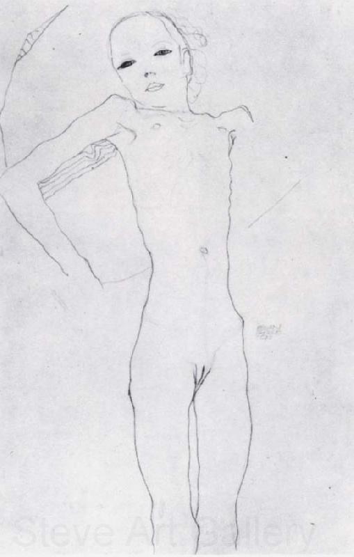 Egon Schiele Nude girl France oil painting art